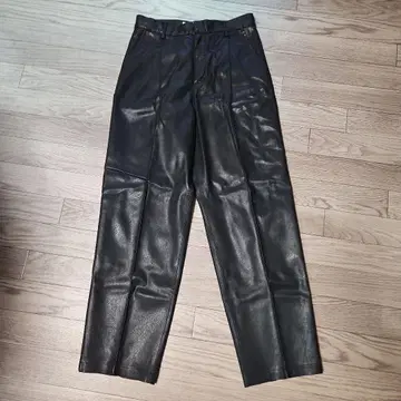 르 쉘 블루 인조 가죽 팬츠