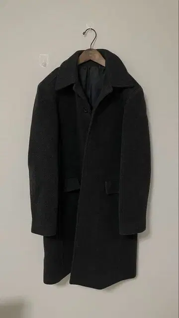 PPFM 다크 그레이 울 롱 코트