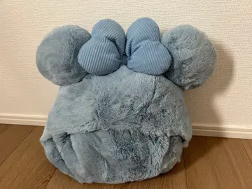 미니 4way 후드 부착 담요 블루 케이프 판초