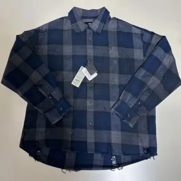 HARE 플란넬 셔츠 네이비 사이즈 F