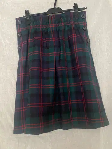 엘리오폴 체크 울 스커트