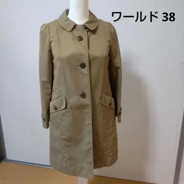 월드 38 베이지 코트 스프링 코트 라이너 있음 일본제