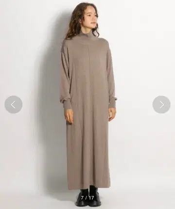 [ 미사용, 택 포함 ] 니코앤드 W 네이비 하이넥 롱 원피스