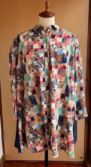 bulle a savon 컬러풀 긴팔 셔츠 원피스