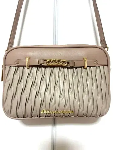 질 바이 질 스튜어트 핑크 플리츠 숄더백