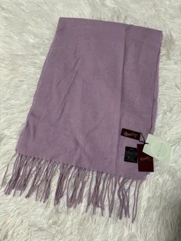 [ 미사용 새상품 ] 볼사리노 머플러 캐시미어 100% 퍼플