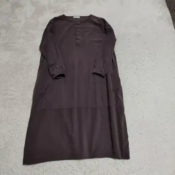 niko and - 다크 퍼플 긴팔 롱 원피스