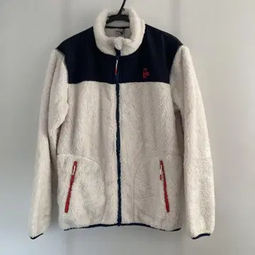 CHUMS 플리스 자켓 아이보리 네이비