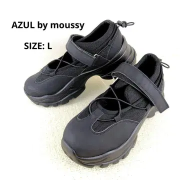 [ 미사용급 ] AZUL by moussy 멜리 제인 스니커즈 블랙