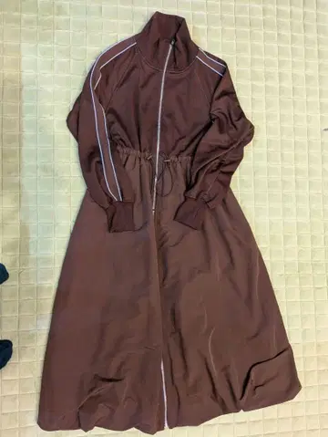 브라운 재지 원피스