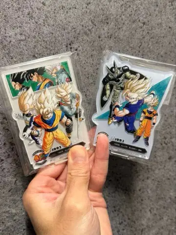 드래곤볼 아크릴 스탠드 2개 세트 제일복권 F상 아크릴