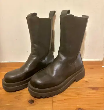 블랙 사이드 고어 부츠 24cm