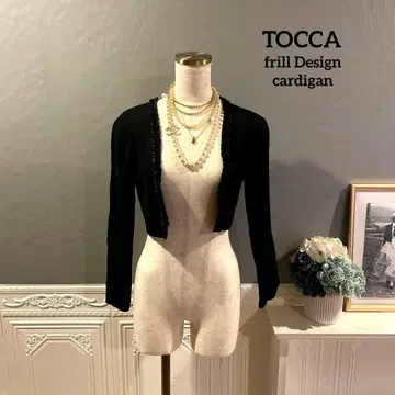 [ 2만엔 ] TOCCA 프릴 디자인 숏 가디건