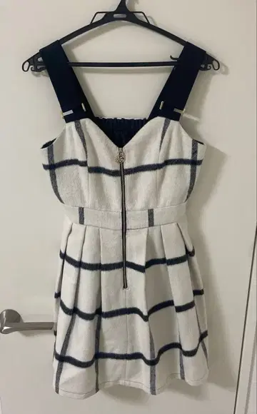 레이디 아젤 윈도페인 체크 미니스커트 원피스 화이트