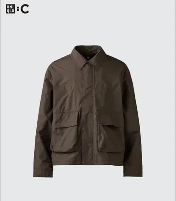 UNIQLO C 코튼 숏 블루종 다크 브라운 L 사이즈