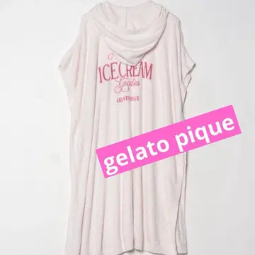 gelato pique 아이스크림 버전 니트 판초 핑크