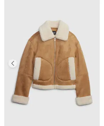 GAP 베이지 무스탕 보아 트리밍 코트