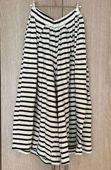 mizuiroind 보더 무늬 와이드 팬츠