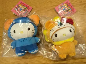 헬로키티 인형옷 클립 마스코트 산리오 타베코 동물 2개 세트
