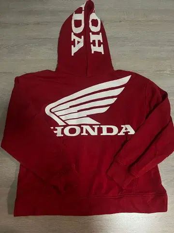 HONDA 로고 후드 부착 후드티 레드
