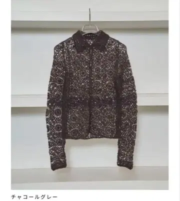 todayful 모헤어 크로셰 모헤어 니트 셔츠