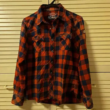 TNT 빅 홀리데이 빨파 체크 플란넬 셔츠 M 사이즈