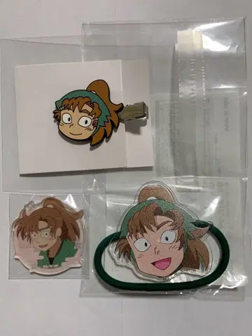 닌타마 젠포지 이사쿠 머리끈 앞머리 클립 아크릴 스티커