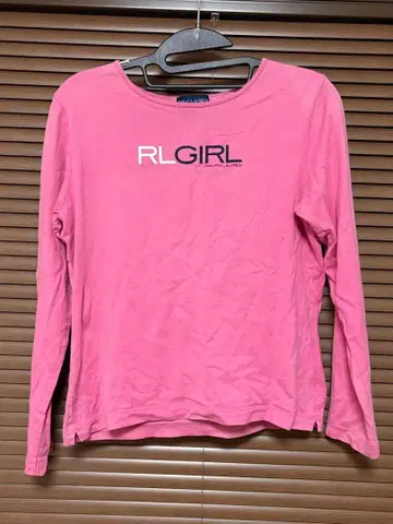 RL GIRL 핑크 긴팔 T셔츠