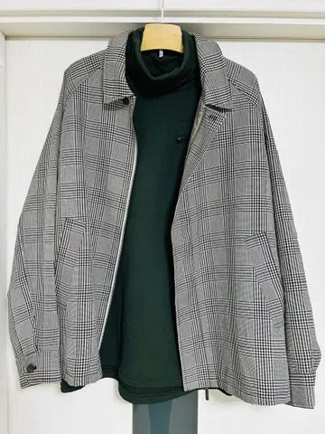 STIRY 체크 무늬 캐주얼 자켓 블루종 점퍼 [11/3 종료]