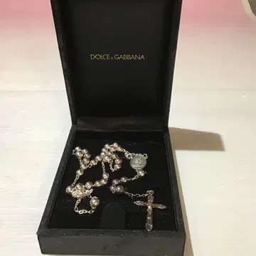 103197 돌체앤가바나 로사리오 목걸이 은 실버 새상품급