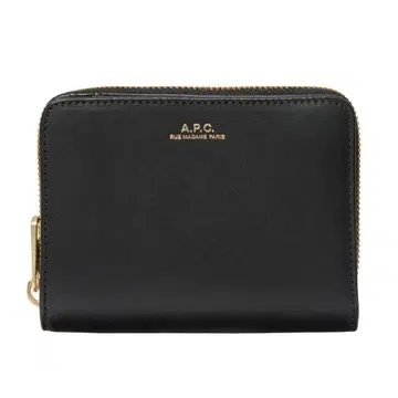 A.P.C. 블랙 가죽 접이식 지갑