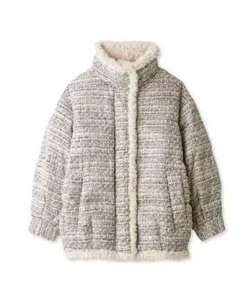 트위드 다운 코트 믹스 스나이델