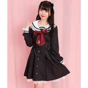 Secret Honey 레이스업 세일러 원피스