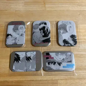 기븐전 캔뱃지 마후유 리츠카 5점