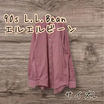 90s L.L.Bean 엘엘빈 레드 깅엄 체크 긴팔 셔츠 L