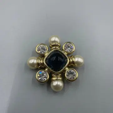 21 빈티지 골드 다크 블루 브로치 겸 펜던트