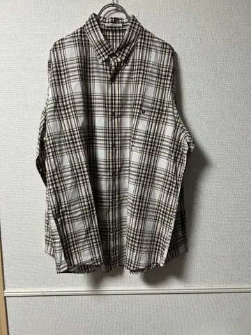 Papas 체크 무늬 긴팔 셔츠 빈티지 체크 셔츠 새상품급 타카시마야