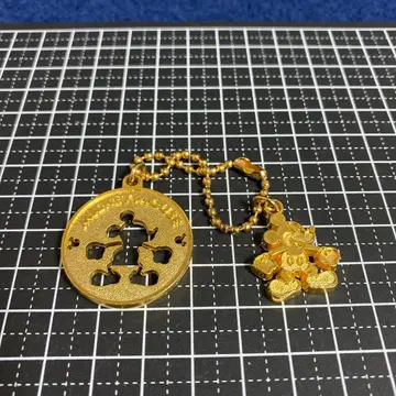 디즈니 리조트 골드 컬러 키링 미키