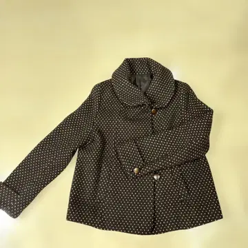 다크 브라운 베이지 도트 자켓 미사용 새상품