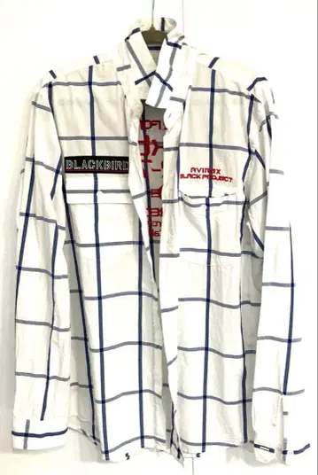 BLACKBIRD AVIREX 체크 무늬 셔츠