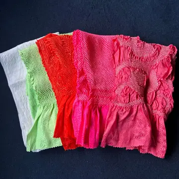 46 시보리 오비 장식 천 5개 순수 실크 리메이크 재료