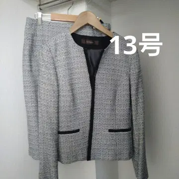 Reflect 트위드 노카라 스커트 수트 일본제