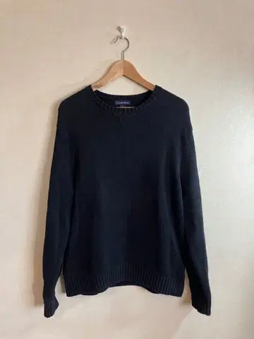 레어 LANDS'END 전면 V넥 코튼 스웨터 란즈엔드 드리프터