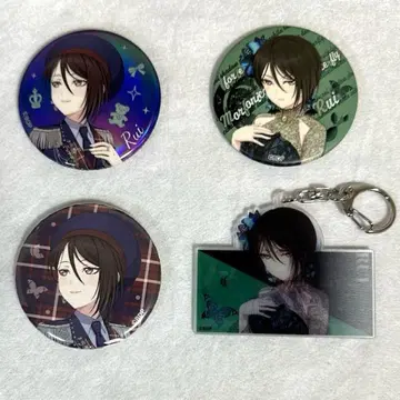 뱅드림 야시오 루이 캔뱃지 아크릴 키링 (4점 세트)