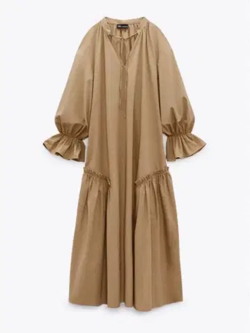 zara 트렌치풍 미디 기장 원피스