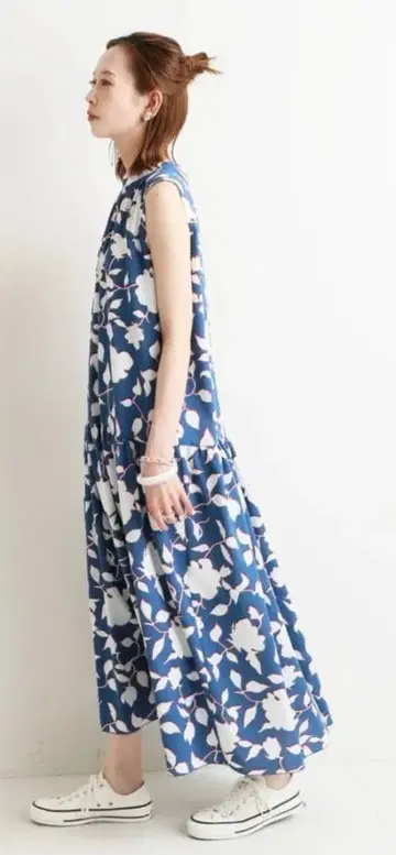 IENA 플라워 프린트 슬리브리스 원피스 36