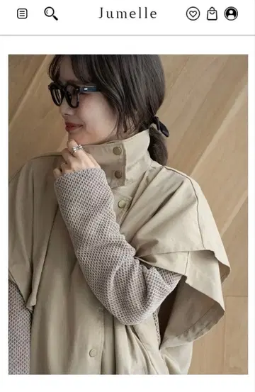 베이지 트렌치코트풍 자켓