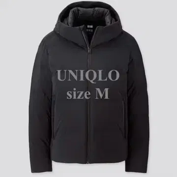고품질 UNIQLO 심리스 다운 파카 자켓 블랙 사이즈 M