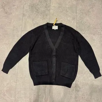 BEIGE 온워드 리브 편직 가디건 사이즈 4 블랙