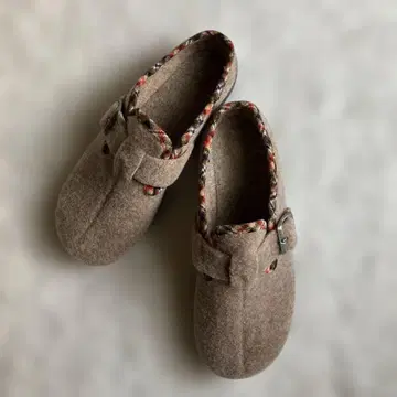 울 라이트 브라운 클로그 샌들 ( 23.5cm ) 37